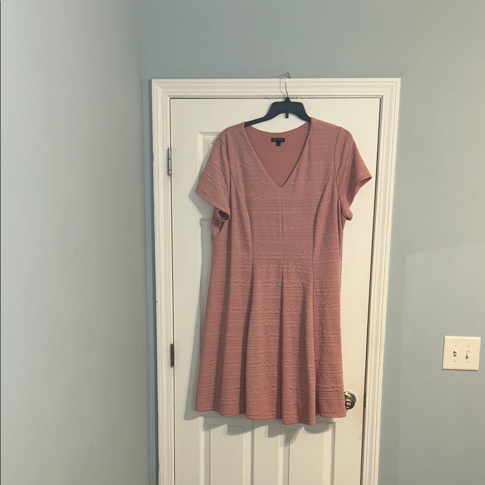 Lane Bryant Textured Mauve Midi Dress